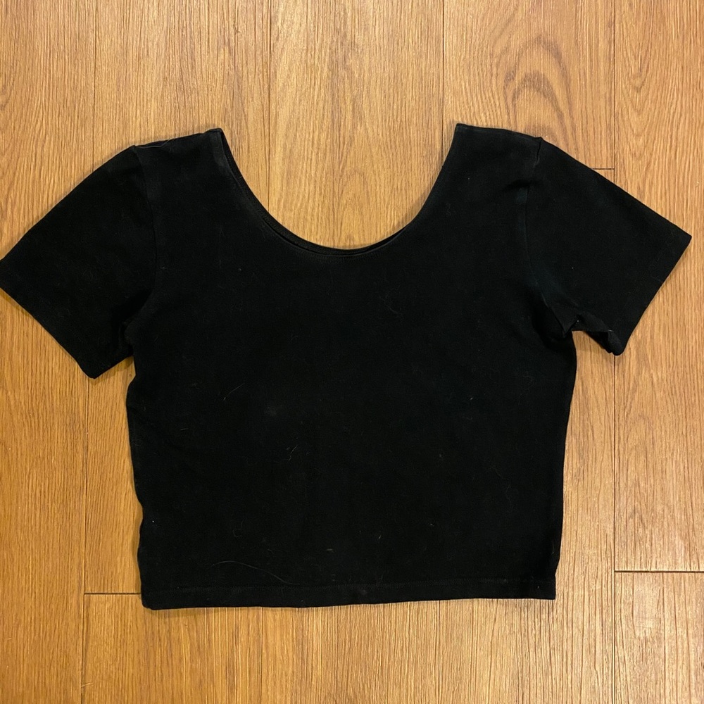 Tiny black crop top